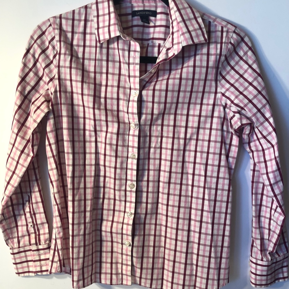 Long Sleeved Plaid Button Up Shirt